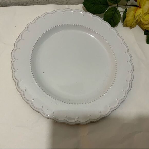 Tabletops Gallery LE PROVENCE Embossed Scalloped Stoneware Dinner plate G15 - Picture 2 of 6